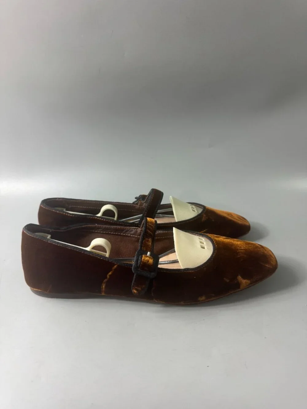 Loeffler Randall Dark Brown Velvet Ginger Mary Janes, Size 9 1/2